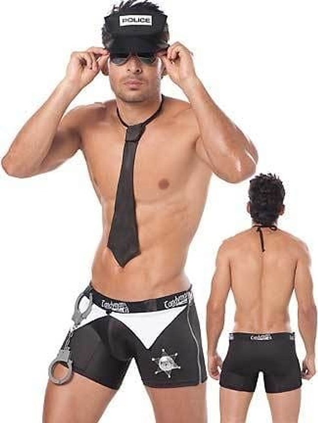 Костюм полицейского Candy Boy Josh черный, OS 0T-00016868 - Candy Boy - Мужское ролевое эротическое бельё - Купить