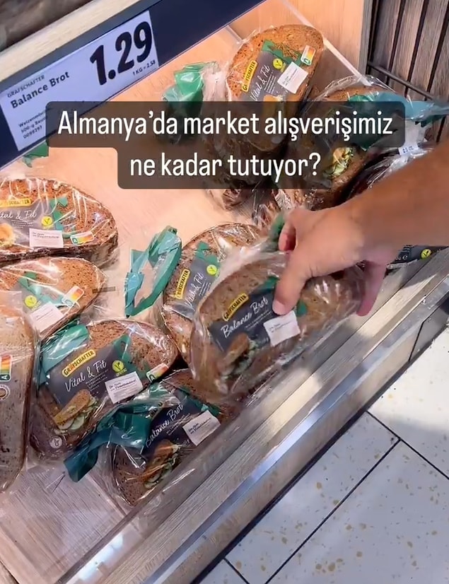 Almanya da Yaptığı İki Haftalık Market Alışverişini Gözümüze Sokarken