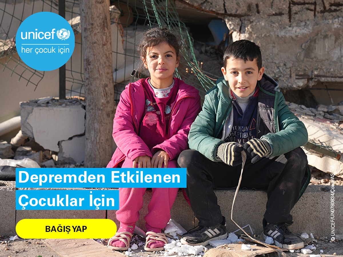 Onlar Bizim Geleceğimiz UNICEF Depremden Etkilenen Çocuklar İçin