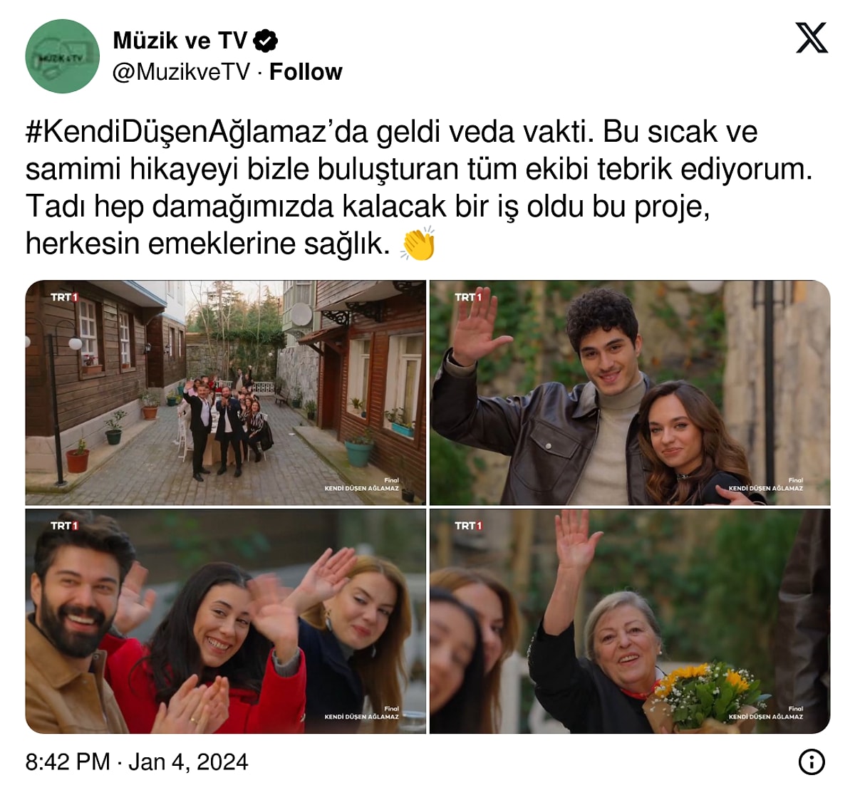 Trt In Sevilen Dizisi Kendi D En A Lamaz Final B L M Yle Ekranlara