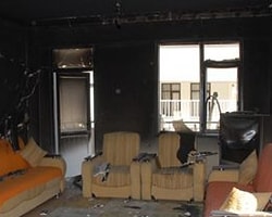 Apartman'da çıkan yangın büyümeden söndürüldü