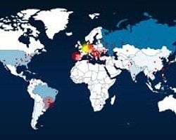 Canlı Canlı Hack Saldırılarını Gösteren Harita