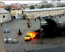 Cezaya Kızdı, Taksiyi Yaktı!