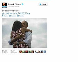 Obama Gelmiş Geçmiş En Popüler Tweeti Attı