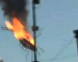 Öso: Halep'te Askeri Helikopter Düşürüldü
