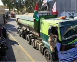 Mısır'dan Filistin'e İnşaat Malzemesi Girdi
