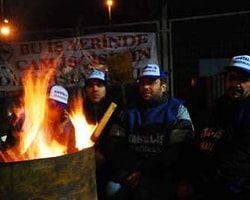 Şişecam İşçileri Kar Altında Direniyor