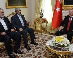 Erdoğan Filistinli Liderlerle Görüşüyor