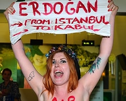 FEMEN'den Sabiha Gökçen'de Üstsüz Eylem!