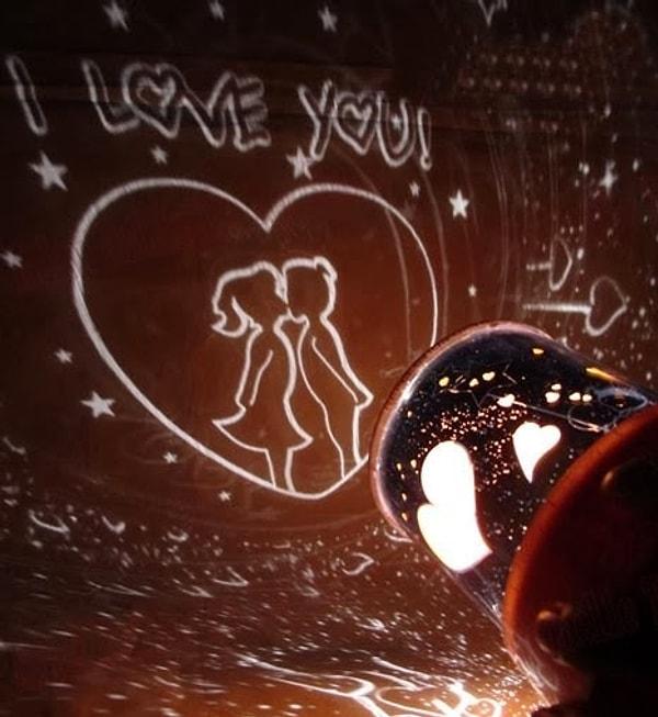 3-) Romantik Projeksiyonlu Gece Lambası