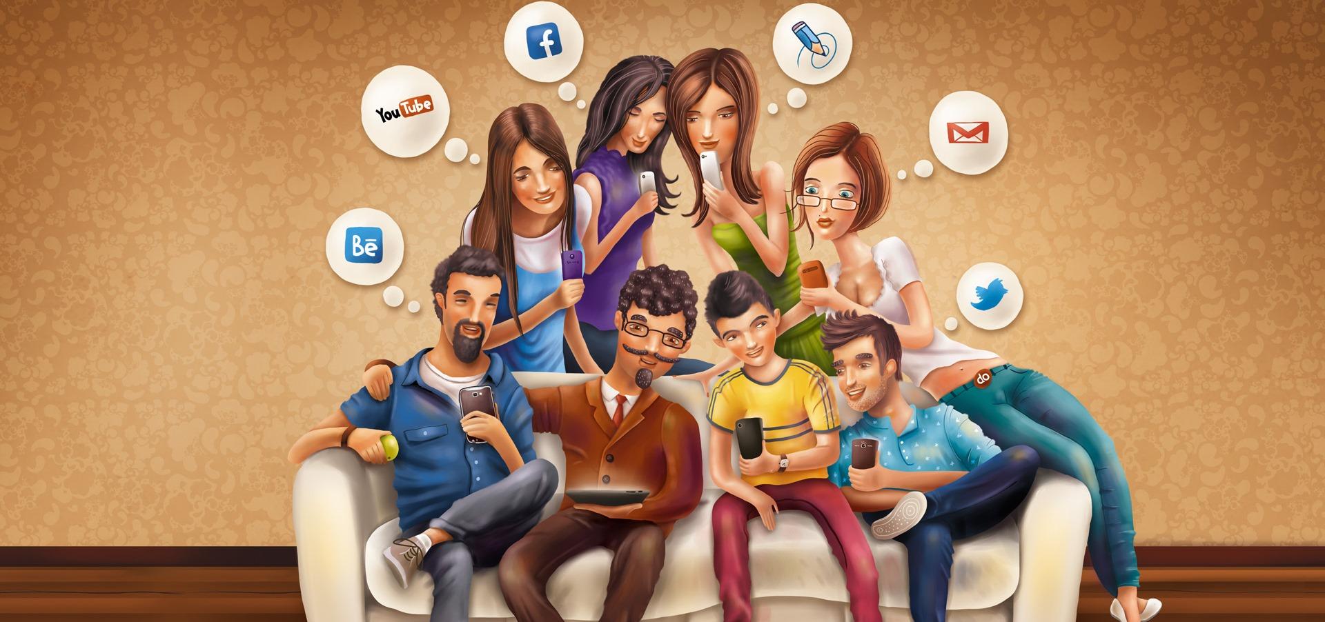 Зависимость соц сетей. В социальных сетях. Современные социальные сети. Ава для группы семья. Социальные сети человечки.
