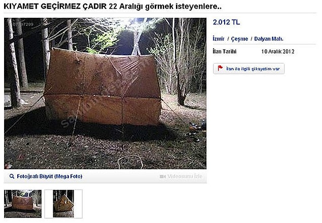 12. SATILIK KIYAMET GEÇİRMEYEN ÇADIR