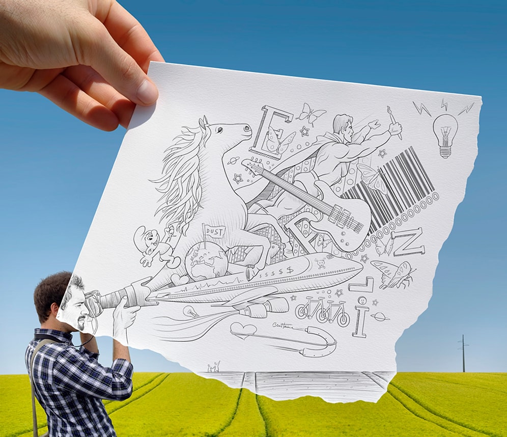 Gerçekler ve Çizimler Arasında Kalmış Adam: Ben Heine
