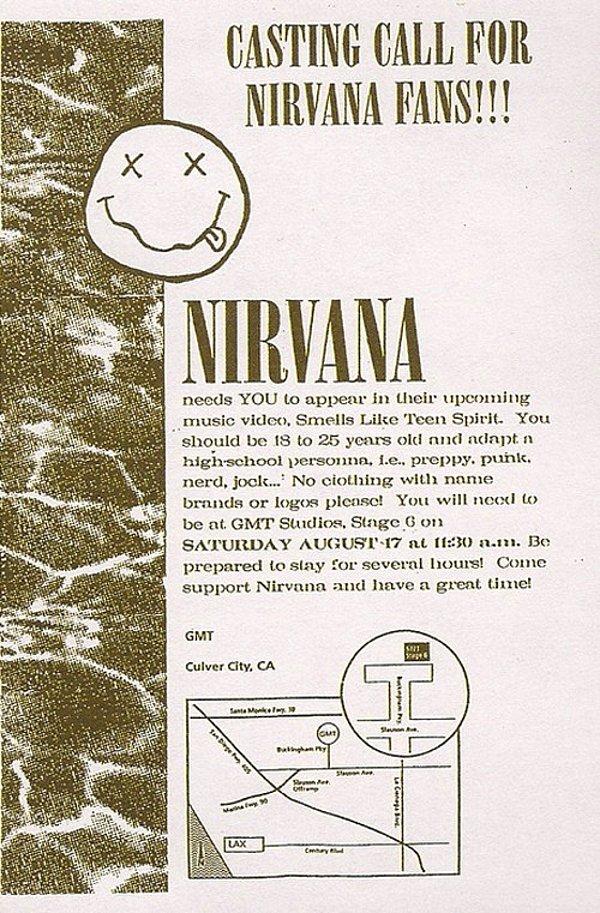 3. Nirvana şarkısı için oyuncu ilanı