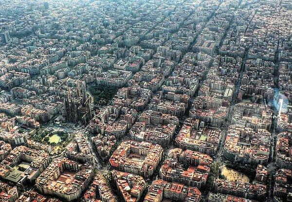 11. Barcelona'da ki Eixample şehrinin dizaynı
