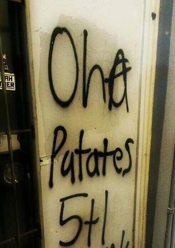 "Oha Patates 5TL"