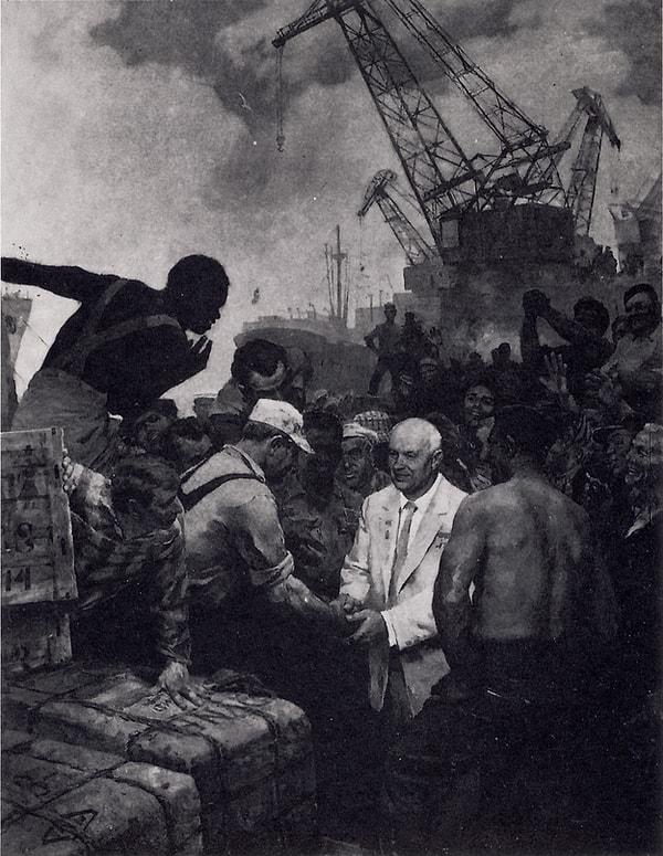 N.S. Khrushchev’in Amerikalı İşçilerle Buluşması