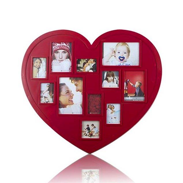 4-) Heart Plastic Photo Frames - Kalp Fotoğraf Çerçeveleri