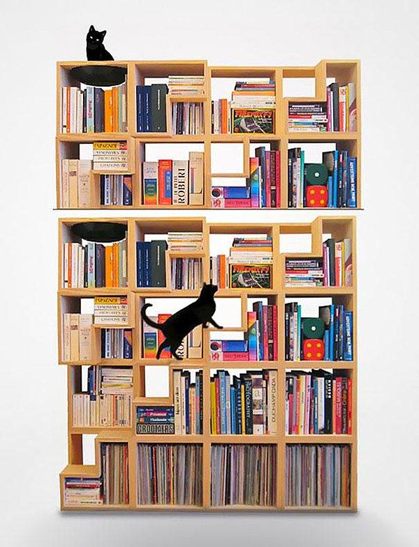 1. Kedi Dostu Modüler Kitaplık