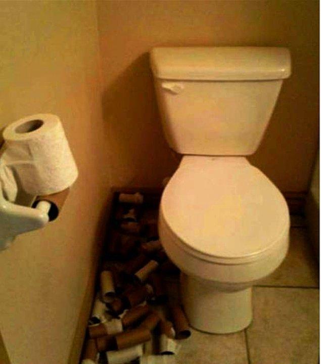 13. Tuvalet kağıdı değiştirmeye üşenen Level: 999