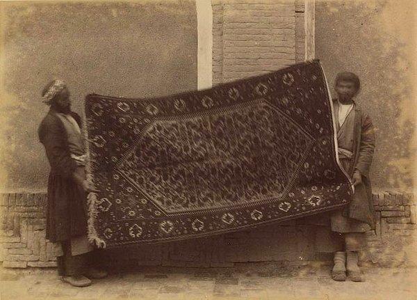 İran'da halı satıcıları, 1874.