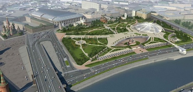 Bunlar Zaryadye Parkı’nın illüstrasyonları