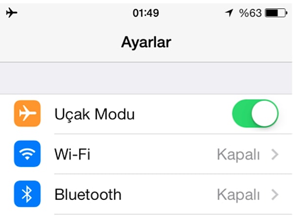 1. Cihazınızı şarj ederken uçak modunu açarsanız 2 kat daha hızlı şarj olur.