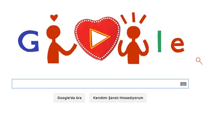 Google'dan 14 Şubat'a Özel Doodle