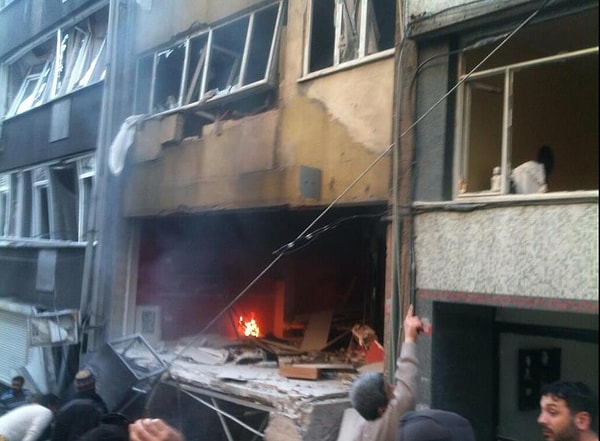 Taksim'de patlama görüntüleri