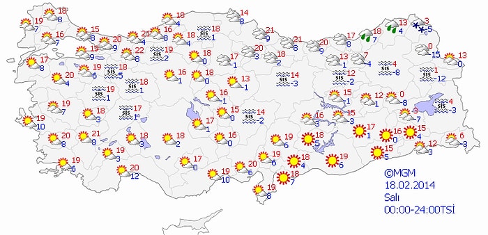 Sıcaklık Mevsim Normallerinin 5 ila 10 Derece Üzerinde