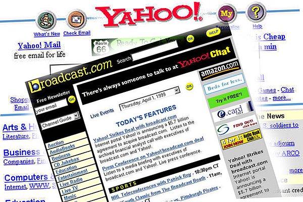 8. Yahoo broadcast.com'u satın aldı, 5.2 Milyar $, 1999