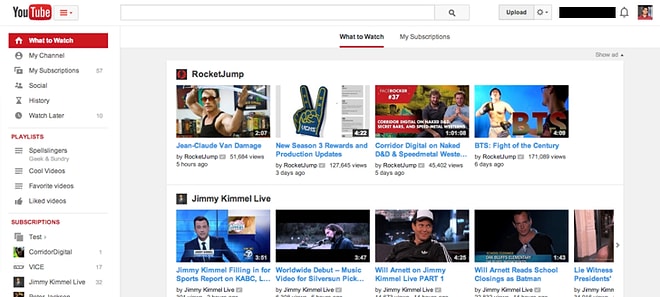 Youtube Ortalanmış Yeni Tasarıma Geçti