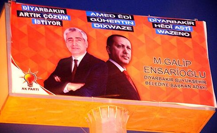 Ak Parti'den Kürtçe Seçim Pankartları