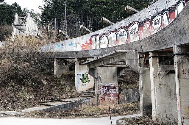 Bobsled pistinin alt dönüşü