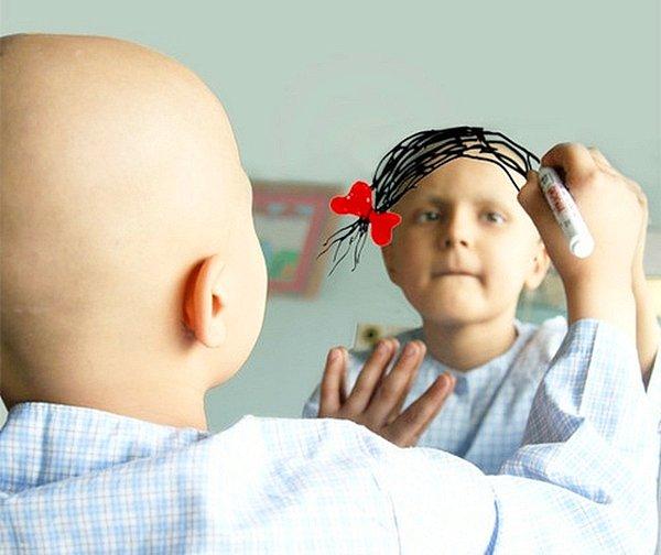 18. Kanser hastası bir çocuk hayalini aynaya çizdiğinde