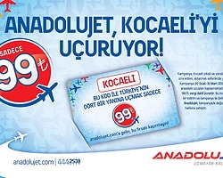 Anadolujet'in Kocaeli Aktarma Kampanyası İle 99 Tl'ye Uçmayan Kalmayacak