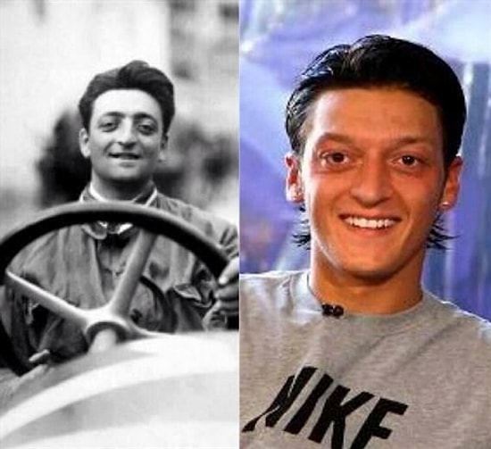 Mesut Özil'le Ferrari'nin Kurucusunun İnanılmaz Benzerliği!