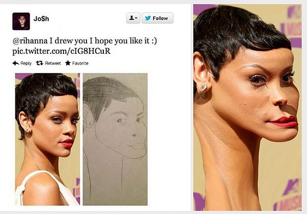 6. Rihanna'nın çizimini yapan kişi