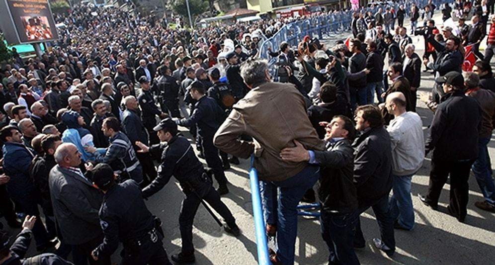 Rize'de AKP'lilerle CHP'liler Arasında Arbede