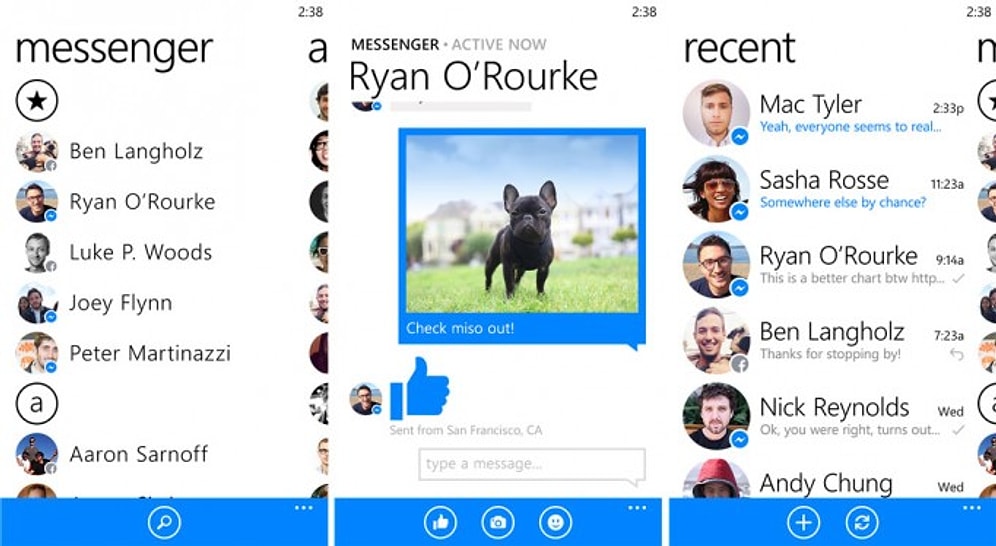 Windows Phone İçin Facebook Messenger Yayınlandı