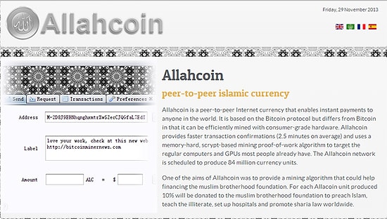 İslami Sanal Para Birimi: Allahcoin