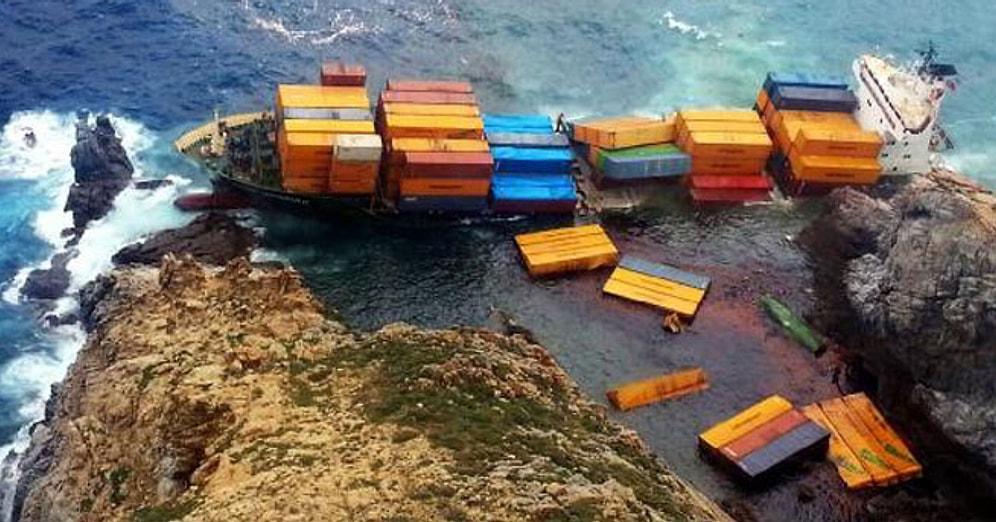 Türk Gemisi Mikanos Adası'nda Karaya Oturdu