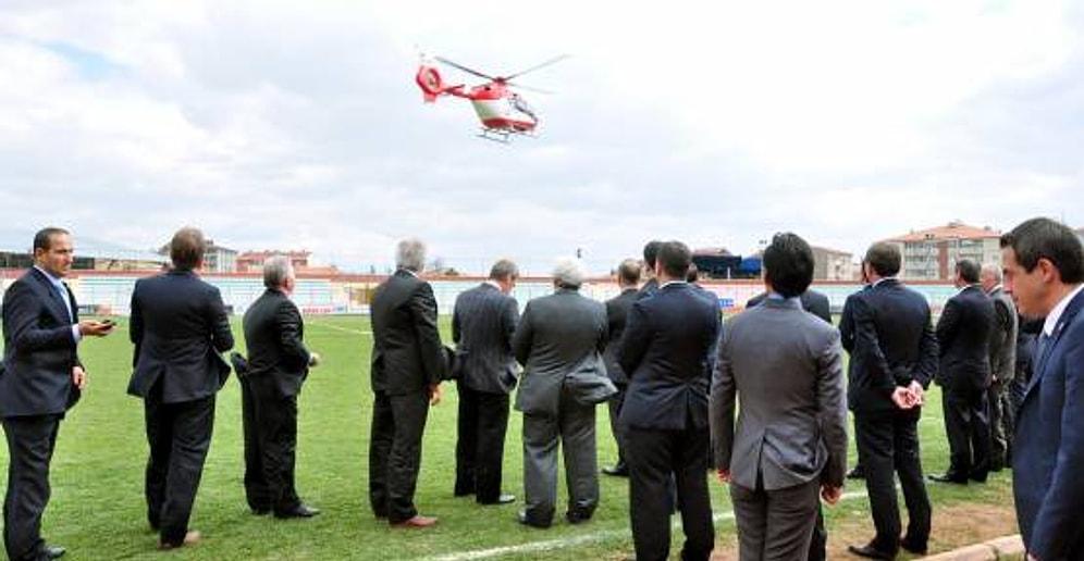 Müezzinoğlu Ambulans Helikopterle Seçim Çalışmasında