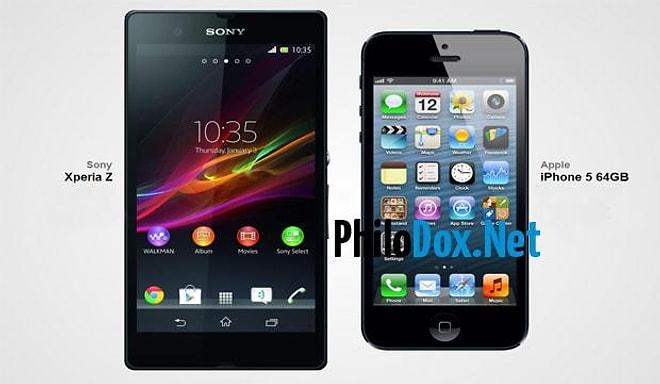 Sony Xperia Z Ve Apple İphone 5 64Gb Karşılaştırma