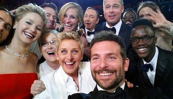 İşte silinen tweetler arasında olan meşhur Oscar selfie'si