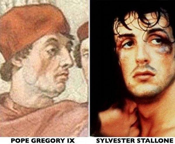 16. Pope Gregory IX - Sylvester Stallone
