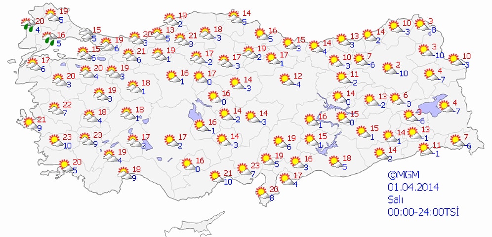 Hava Sıcaklığı Kuzey, İç ve Doğu Bölgelerde Artıyor