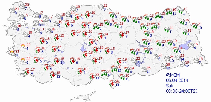 Meteoroloji'den Kuvvetli Yağış Uyarısı