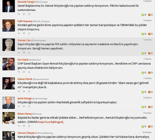 İşte Kılıçdaroğlu'na yapılan saldırıya Twitter'dan tepkiler