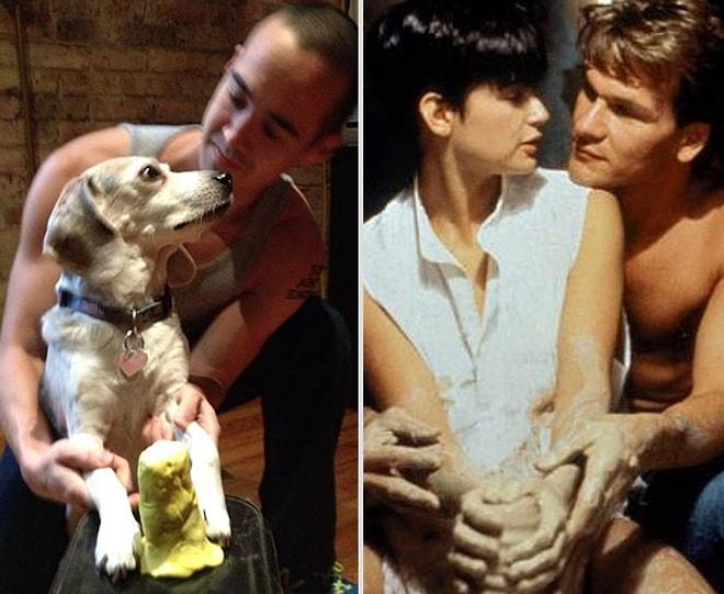 Köpeği İle Ünlü Filmlerin Sahnelerini Canlandıran Adamın 12 Fotoğrafı